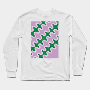 Unique Colorful Pattern - Purple Green Long Sleeve T-Shirt